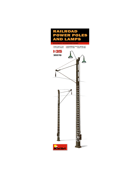 RAILROAD POWER POLES & LAMPS 1/35