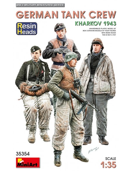 GERMAN TANK CREW. KHARKOV 1943. RESIN HEADS
