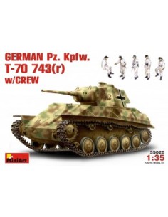 GERMAN Pz. Kpfw. T-70 743(r) w/CREW + extra cadenas...