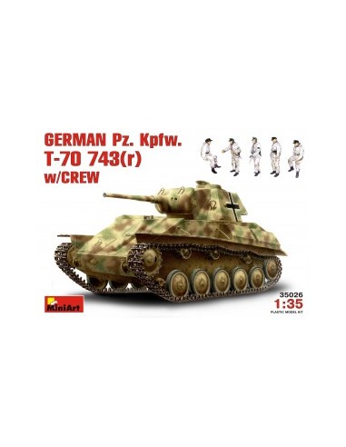 GERMAN Pz. Kpfw. T-70 743(r) w/CREW + extra cadenas friulmodel atl 55