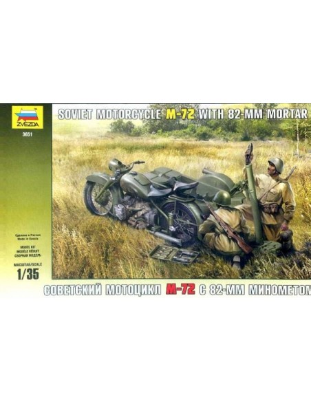SÓVIET MOTORCYCLE WITH 82-MM MORTAR-72