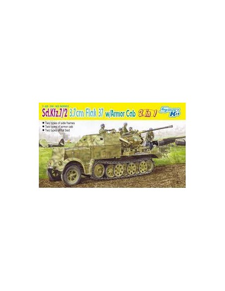 Sd.Kfz.7/2 3.7cm Flak 37 w/Armor Cab (2 in 1)