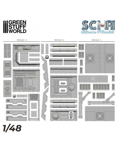 MOLDES DE SILICONA - MOLDE SCI-FI