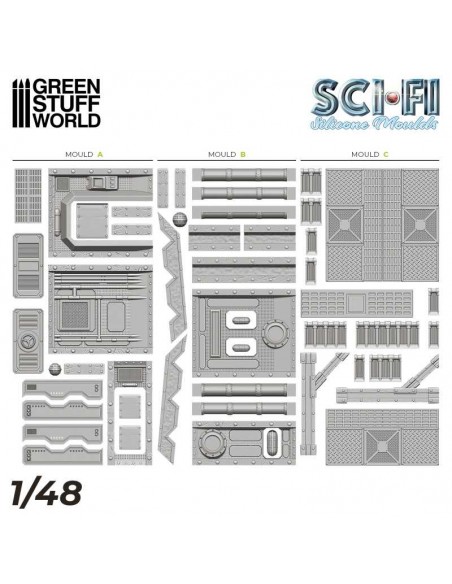 MOLDES DE SILICONA - MOLDE SCI-FI