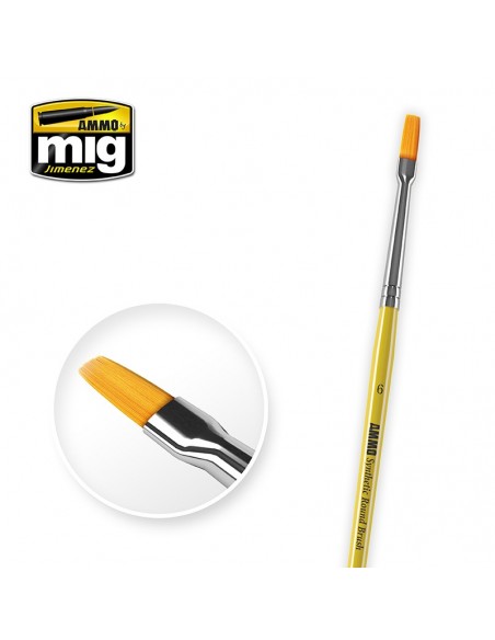 PINCEL SINTÉTICO PLANO 6