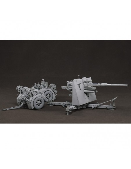 Flak37 Cañón Alemán de 88mm con 6 anti-aircraft artillery crew edicion caja de chapa members