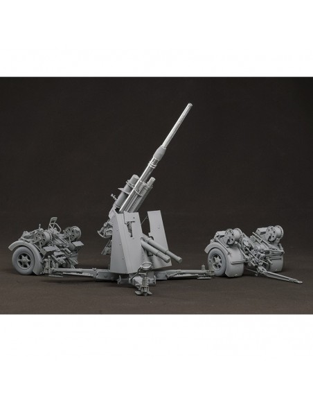 Flak37 Cañón Alemán de 88mm con 6 anti-aircraft artillery crew edicion caja de chapa members