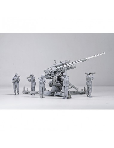 Flak37 Cañón Alemán de 88mm con 6 anti-aircraft...