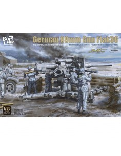 Flak37 Cañón Alemán de 88mm con 6 anti-aircraft artillery...