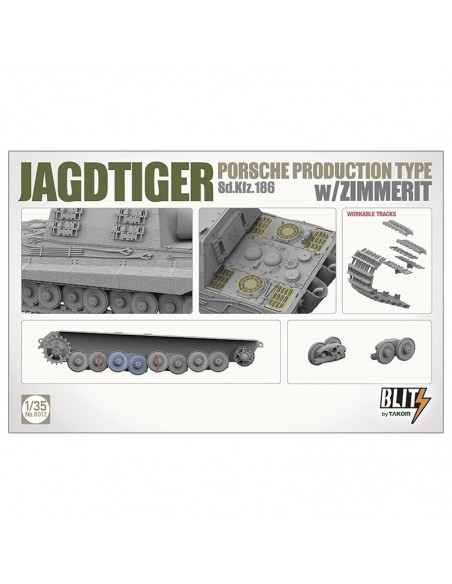 Jagdtiger Sd.Kfz.186 Tipo Producción Porsche con Zimmerit