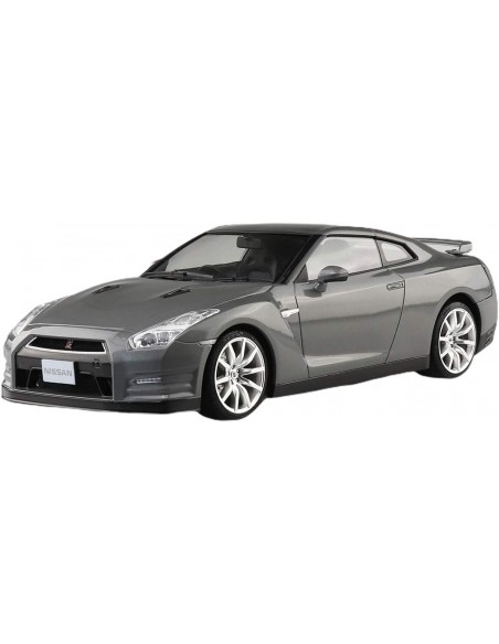 Nissan R35 GT-R '14 Modelo de plástico gris metal oscuro  Prepintado