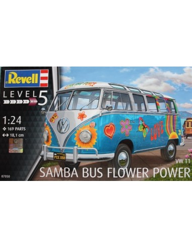 VW T1 Samba Bus Flower Power