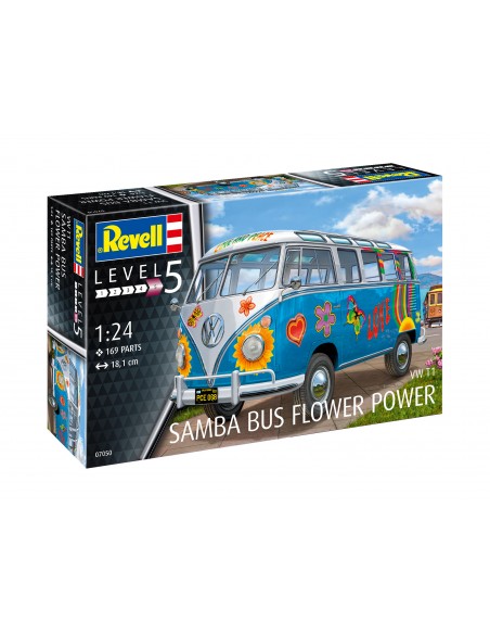 VW T1 Samba Bus Flower Power
