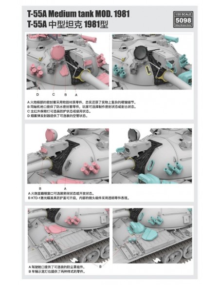 T-55A Medium Tank Mod. 1981 (With Workable Track Links)