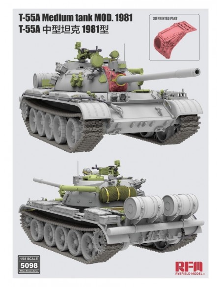 T-55A Medium Tank Mod. 1981 (With Workable Track Links)