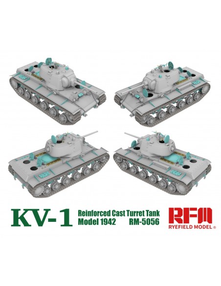 KV-1 Reinforced Cast Turret Tank Model 1942 (With Workable Track Links)