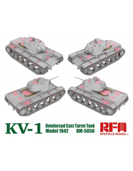 KV-1 Reinforced Cast Turret Tank Model 1942 (With Workable Track Links)