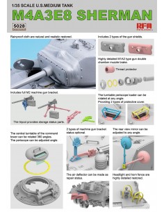 M4A3E8 Sherman w/workable track links and torsion bars 2
