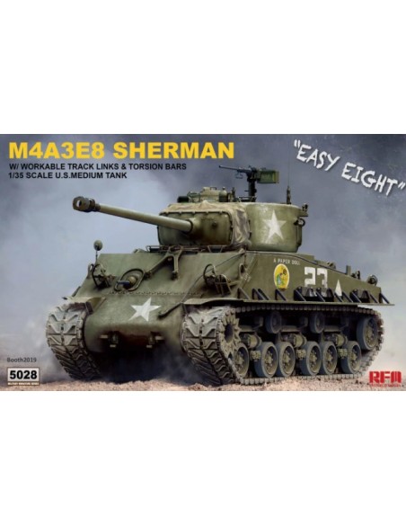 M4A3E8 Sherman w/workable track links and torsion bars