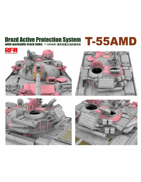 T-55AMD Drozd Active Protection System (With Workable Track Links)