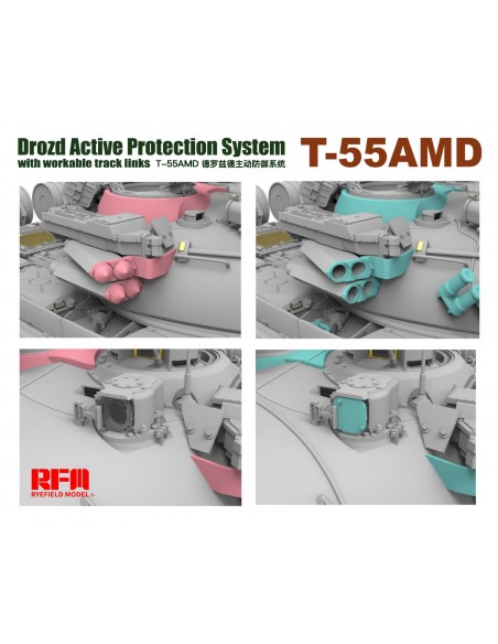 T-55AMD Drozd Active Protection System (With Workable Track Links)