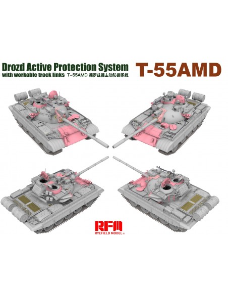 T-55AMD Drozd Active Protection System (With Workable Track Links)
