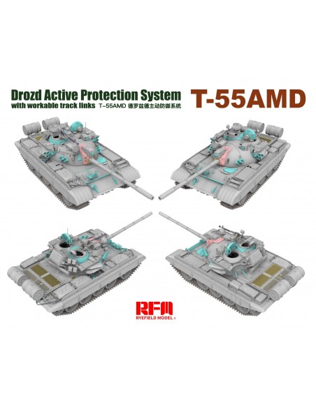 T-55AMD Drozd Active Protection System (With Workable Track Links)