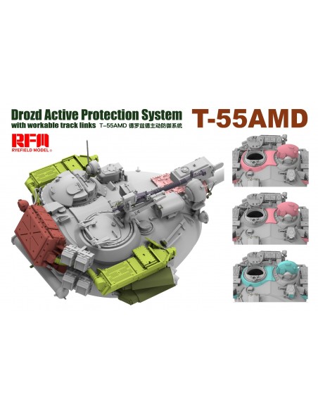 T-55AMD Drozd Active Protection System (With Workable Track Links)