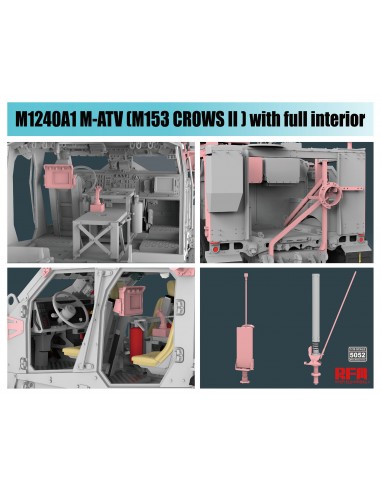 M1240A1 M-ATV M153 CROWS II with Full Interior Kit