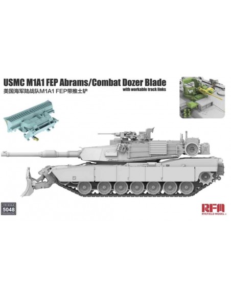 M1 Abrams tank with Bulldozer blade