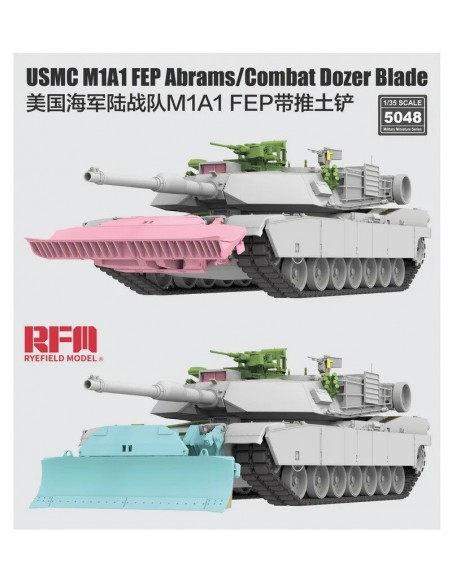 M1 Abrams tank with Bulldozer blade