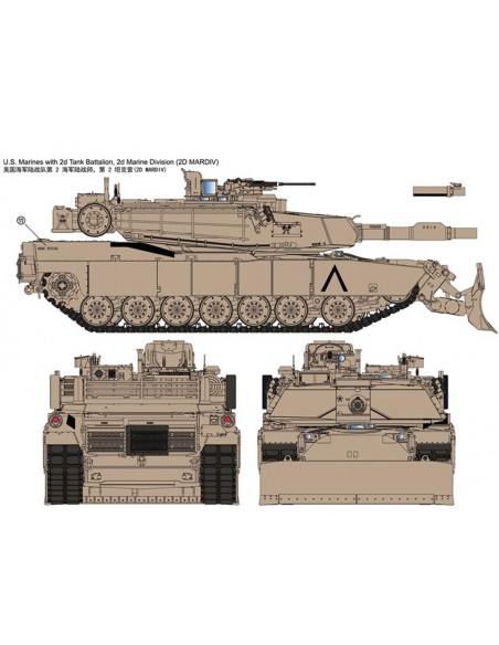 M1 Abrams tank with Bulldozer blade