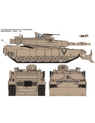 M1 Abrams tank with Bulldozer blade