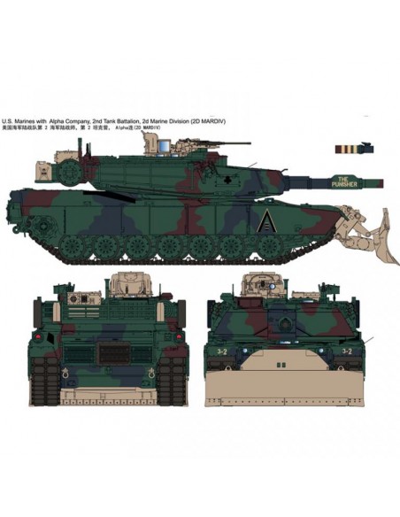 M1 Abrams tank with Bulldozer blade