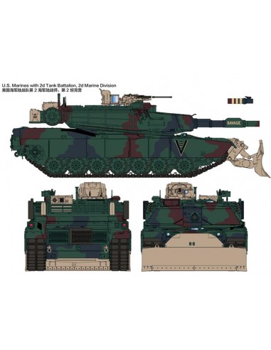 M1 Abrams tank with Bulldozer blade