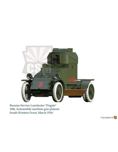 Lanchester "Russian Service" with 37mm Hotchkiss gun British WWI Armour