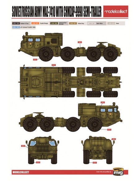 Soviet/Russian Army MAZ-7410 with CHMZAP-9990 Semi-Trailer and T 80BV MBT