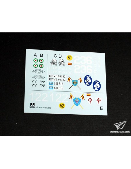 US Medium tank M47 E/M 2 in 1 con calcas Españolas