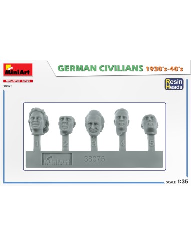 GERMAN CIVILIANS 1930-40S. RESIN HEADS
