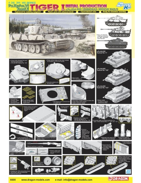 Pz.Kpfw. VI Ausf. E Tiger I Initial Production s.Pz.Abt. 502 Leningrad Region 1942/3