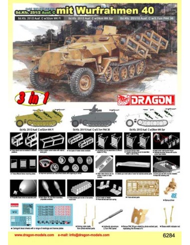 Sd.Kfz.251/2 Ausf.C mit Wurfrahmen 40 3-in-1