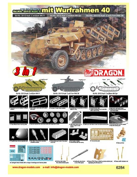 Sd.Kfz.251/2 Ausf.C mit Wurfrahmen 40 3-in-1