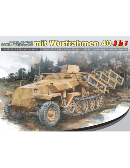 Sd.Kfz.251/2 Ausf.C mit Wurfrahmen 40 3-in-1