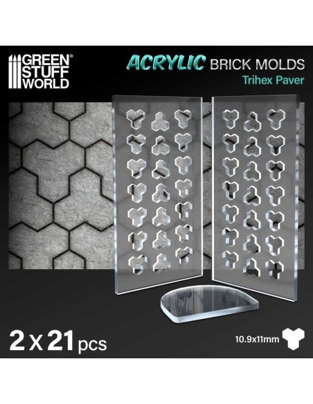 MOLDE ACRÍLICO - ADOQUIN TRIHEX