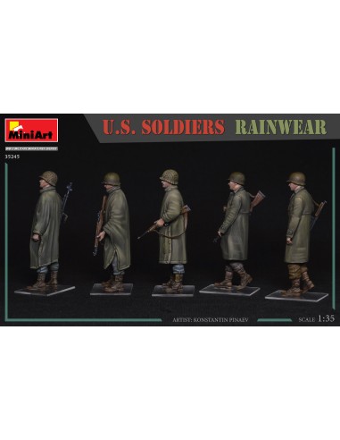 U.S. Soldiers Rainwear WW II Military Miniatures