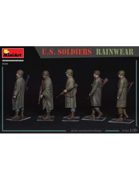 U.S. Soldiers Rainwear WW II Military Miniatures