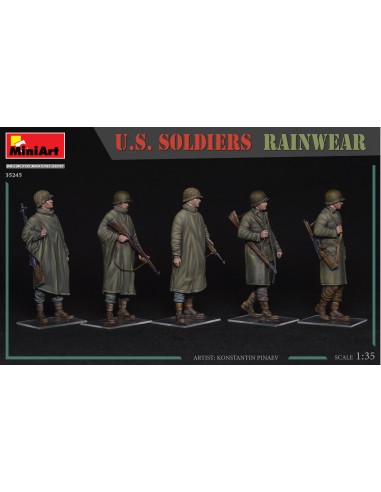 U.S. Soldiers Rainwear WW II Military Miniatures