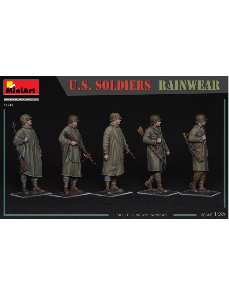 U.S. Soldiers Rainwear WW II Military Miniatures