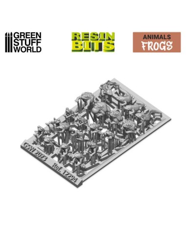 SET IMPRESO EN 3D - RANAS Y SAPOS