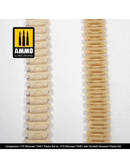 1/72 SET DE ORUGAS PARA SHERMAN T54E1 CON EXTENSORES DUCKBILL